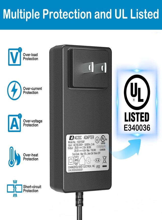 MineCtrl Recliner Power Supply, Model KDDY008F Kaidi AC/DC Switching Power Supply Transformer 29V 2A Adaptor for Lift Chair or Power Recliner Limoss Okin - Image 3